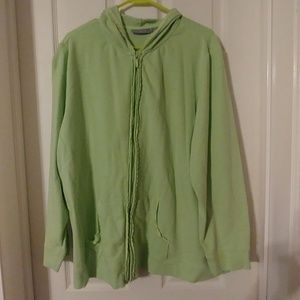 Cute green zip up hoodie